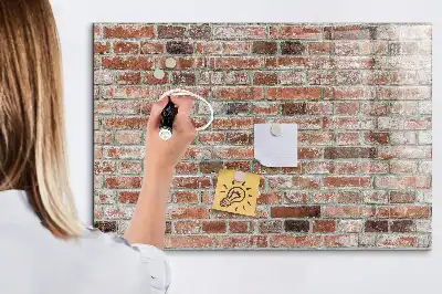 Törölhető mágneses tábla téglafal mintával