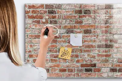 Törölhető mágneses tábla téglafal mintával