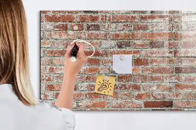 Törölhető mágneses tábla téglafal mintával