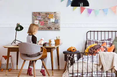 Törölhető mágneses tábla téglafal mintával