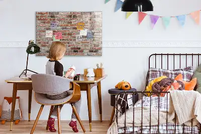 Törölhető mágneses tábla téglafal mintával