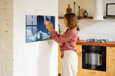 Mágneses írótábla éjszakai égbolt mintával
