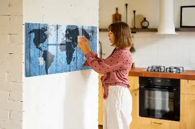 Világtérkép mágneses tábla törölhető felülettel