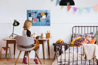 Világtérkép mágneses tábla törölhető felülettel