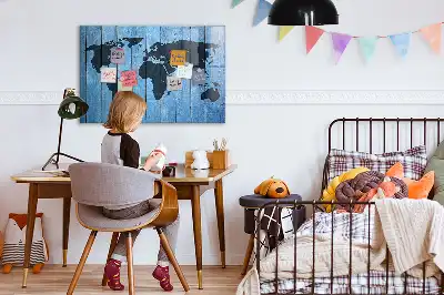 Világtérkép mágneses tábla törölhető felülettel
