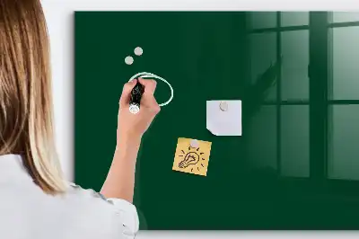 Mágneses felíró tábla palackzöld színű