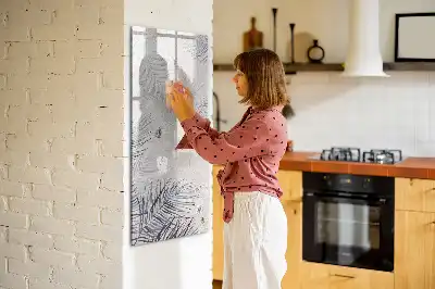 Törölhető tábla pálmalevelek mintával