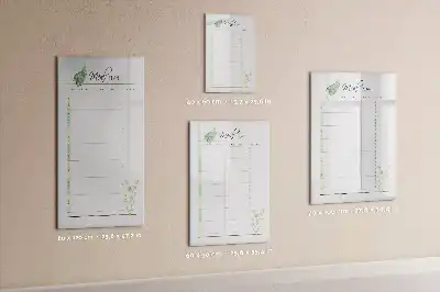 Étkezési terv írható mágneses tábla