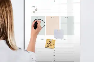 Írható mágneses tervezőtábla napi tervezőhöz