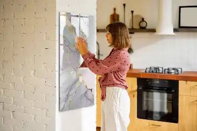 Írható mágneses tábla dekoratív márvány mintás
