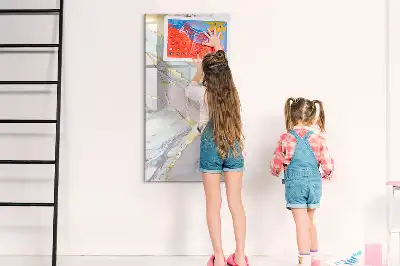 Írható mágneses tábla dekoratív márvány mintás