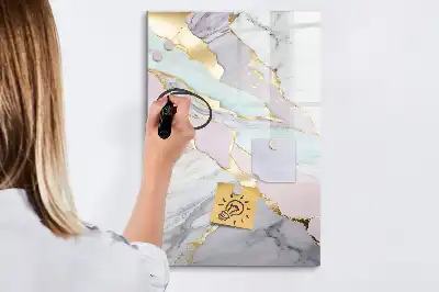 Írható mágneses tábla dekoratív márvány mintás