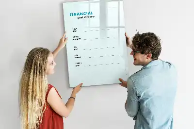 Pénzügyi tervező írható mágneses tábla kivitelben