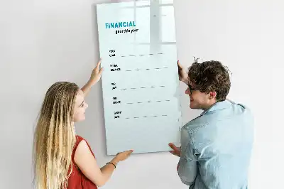 Pénzügyi tervező írható mágneses tábla kivitelben