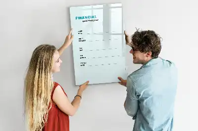Pénzügyi tervező írható mágneses tábla kivitelben