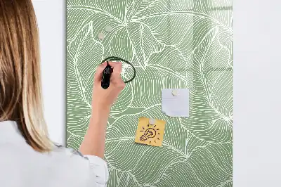 Törölhető tábla nagy levelek mintával
