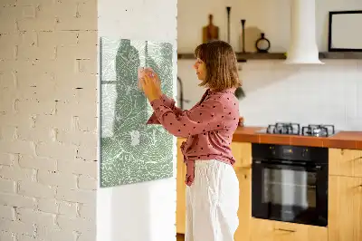 Törölhető tábla nagy levelek mintával