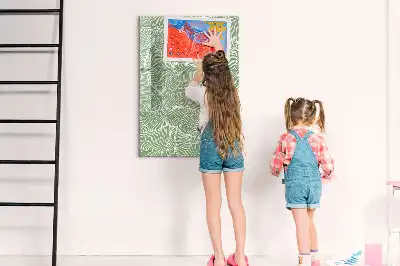 Törölhető tábla nagy levelek mintával