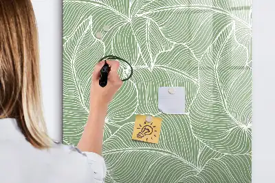 Törölhető tábla nagy levelek mintával