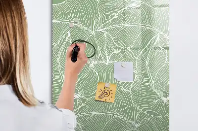 Törölhető tábla nagy levelek mintával