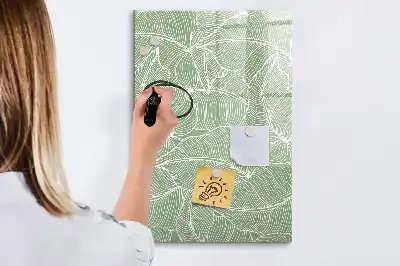 Törölhető tábla nagy levelek mintával
