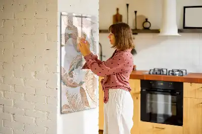 Írható mágneses tábla madártoll mintával