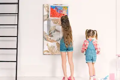 Írható mágneses tábla madártoll mintával
