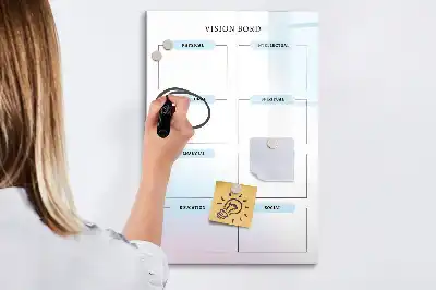 Írható mágneses tábla mágneses kivitelben