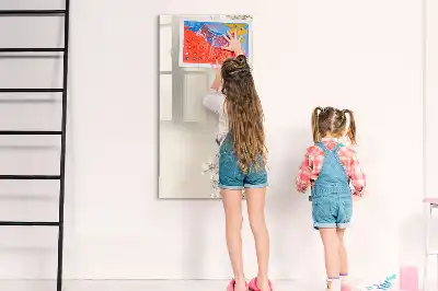 Írható mágneses tábla finom virágok mintával