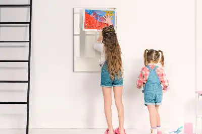 Írható mágneses tábla finom virágok mintával