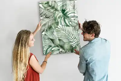 Törölhető tábla akvarell levelek mintával