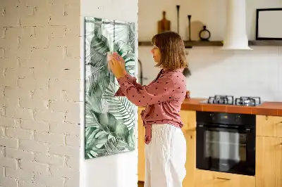Törölhető tábla akvarell levelek mintával