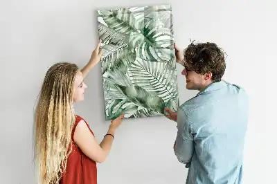 Törölhető tábla akvarell levelek mintával