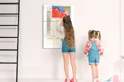 Mágneses éves tervező tábla írható felülettel