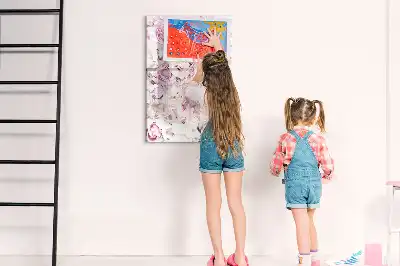 Írható mágneses tábla rózsa mintával
