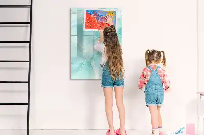 Írható mágneses tábla márvány absztrakciós mintával