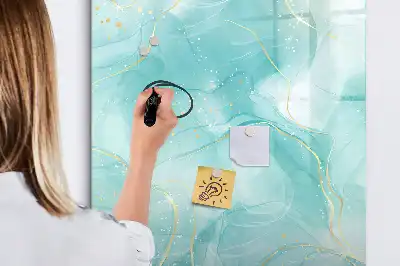 Írható mágneses tábla márvány absztrakciós mintával