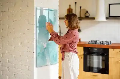 Írható mágneses tábla márvány absztrakciós mintával
