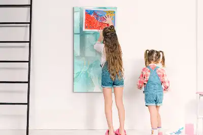 Írható mágneses tábla márvány absztrakciós mintával