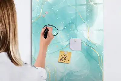 Írható mágneses tábla márvány absztrakciós mintával