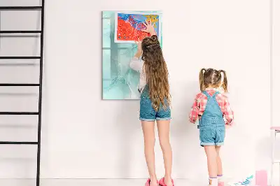 Írható mágneses tábla márvány absztrakciós mintával