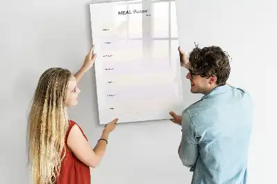 Írható mágneses tábla étkezési tervező kivitelben