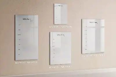 Írható mágneses tábla étkezési tervező kivitelben