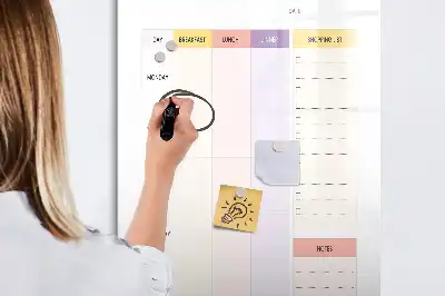 Táplálkozási tervező törölhető tábla
