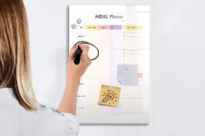 Táplálkozási tervező törölhető tábla