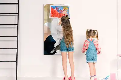 Törölhető tábla akvarell absztrakció mintával