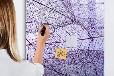 Írható mágneses tábla levél textúrás mintázattal