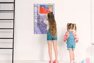 Írható mágneses tábla levél textúrás mintázattal