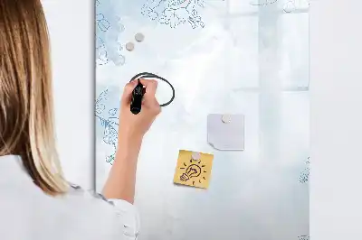 Írható mágneses tábla virág vázlat mintával