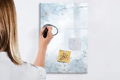 Írható mágneses tábla virág vázlat mintával